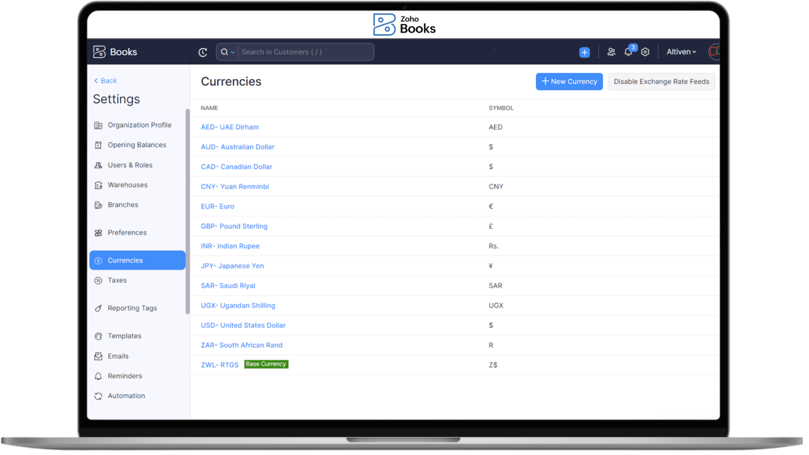 Zoho Books Multi Currency Features Infolytics Zimbabwe